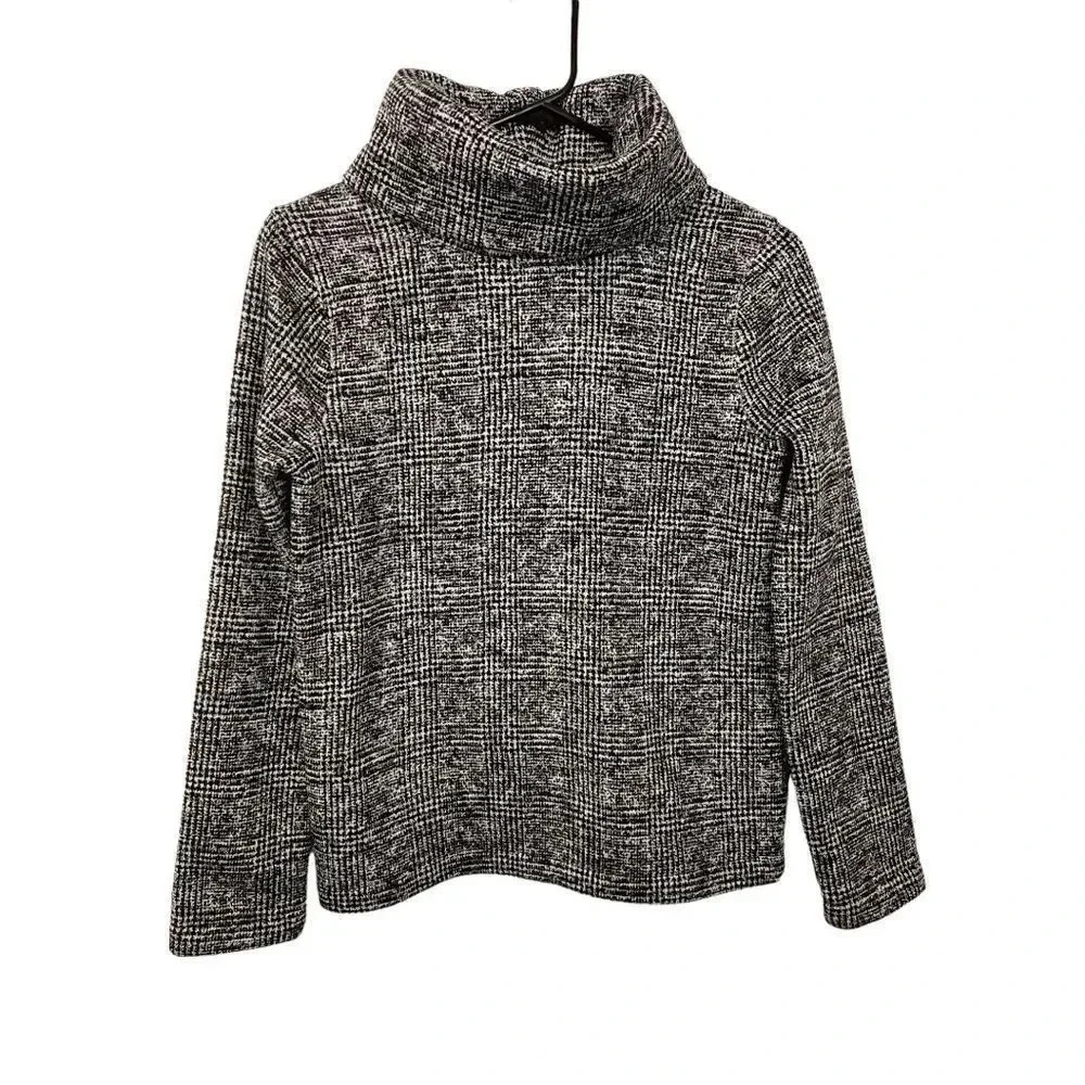 J. Crew Mercantile Funnel Neck Long Sleeve Pullover In Glen Plaid H1549 XS - Picture 4 of 16